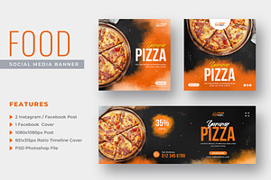 Food Instagram Post | Facebook Cover, a Social Media Template by Uiparvin