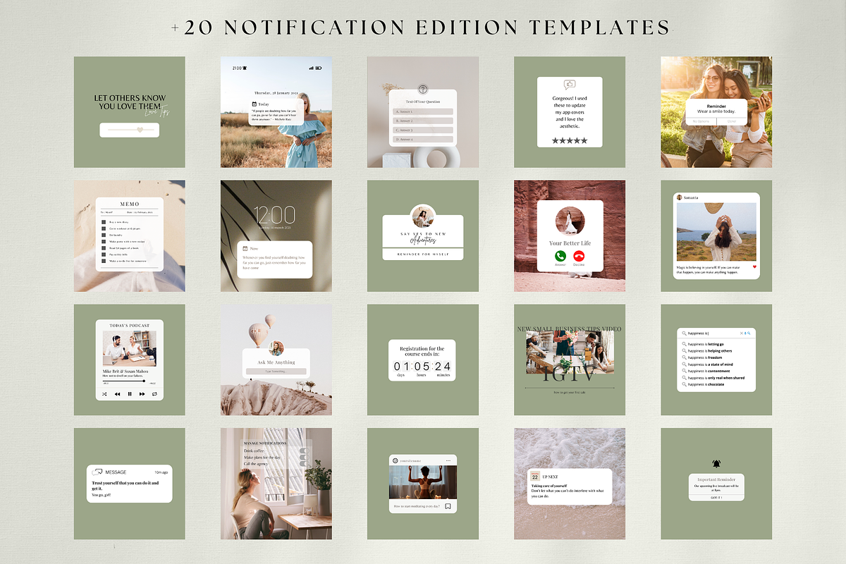 Green Instagram Post Templates Canva, a Social Media Template by Boltik Studio (Photo 7 of 11)