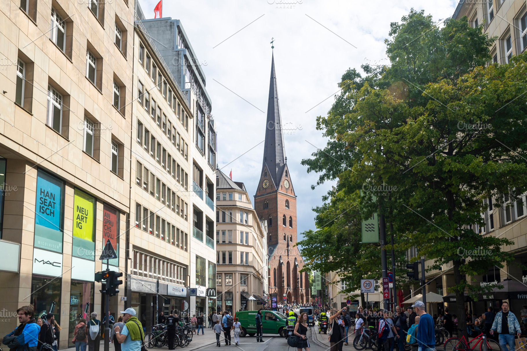 Hamburg, Germany, September 12, 2026 — View along a busy stree, an Architecture Photo by Imaginarium