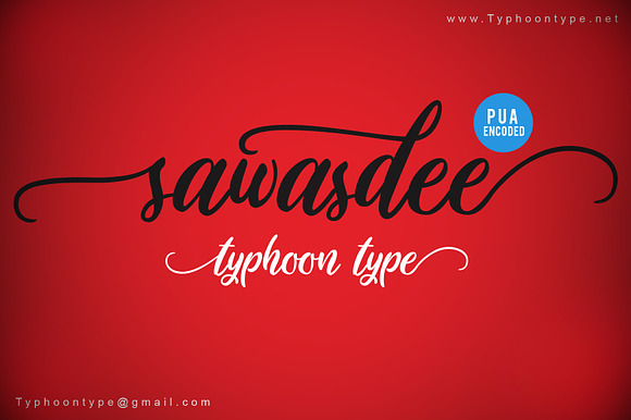 Sawasdee font preview 3