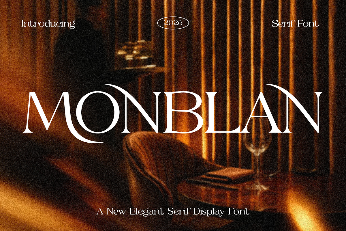 Monblan - Elegant Serif Typeface, a Serif Font by Muflieart (Photo 1 of 10)