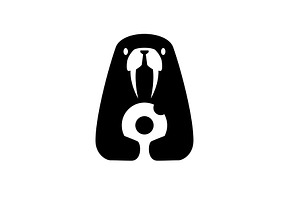 Walrus Donuts Negative Space Logo