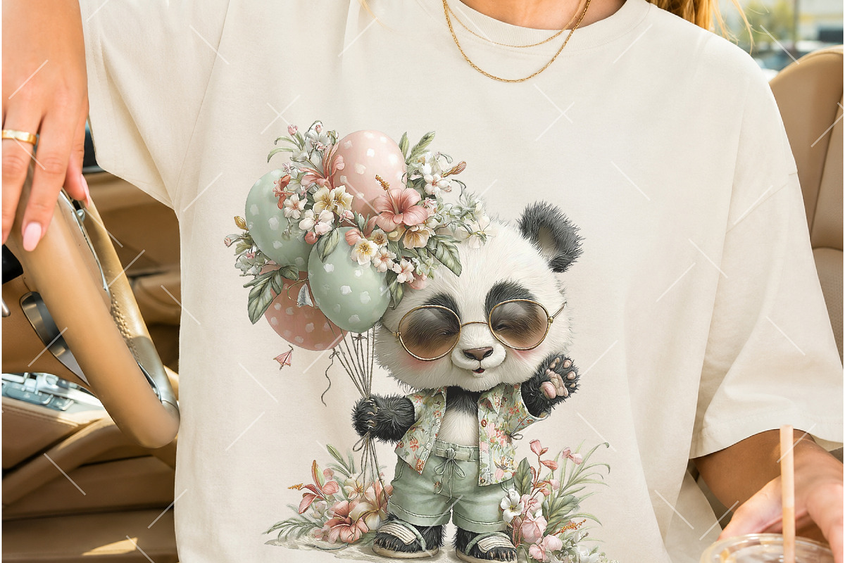 Summer Panda PNG Clipart, a Seasonal Illustration by OK Design (Photo 4 of 6)