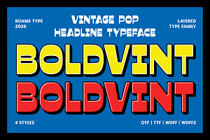 Boldvint - Vintage Pop Headline Type