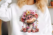 Valentines Day Monkey Sublimation, an Illustration by SinaCreation (Thumbnail 10 of 11)