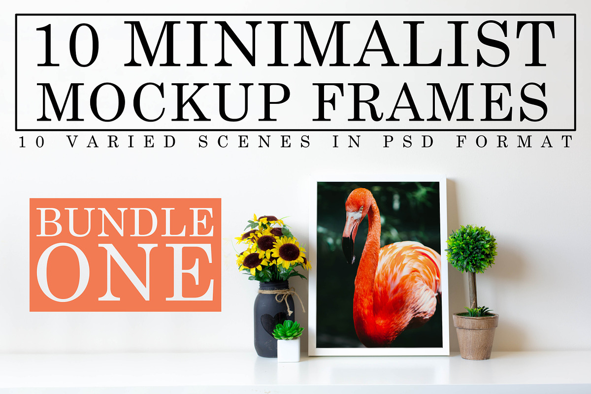 10 Minimalist White Mockup Frames, a Packaging Mockup by F R A M E D // SUPPLY CO. (Photo 1 of 11)