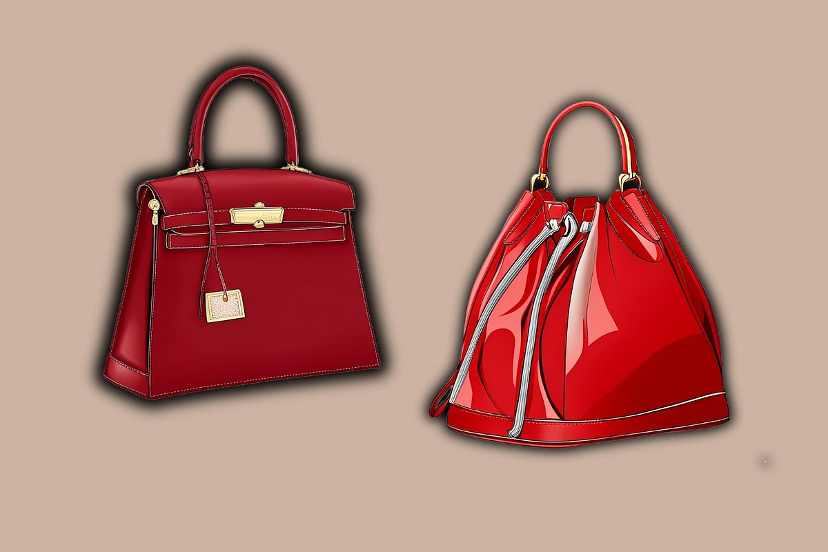 Luxury Handbags Clipart - Redish, an Object Illustration by Une Affaire de Filles (Photo 3 of 4)