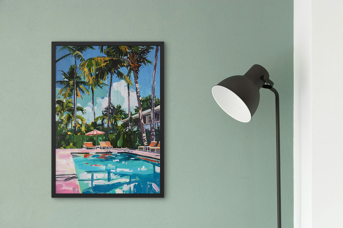 Miami Retro Pools Digital Prints, a Decorative Illustration by Rekas Diamond Studio (Photo 3 of 5)