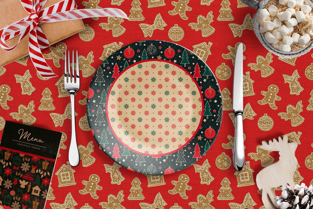 Christmas seamless patterns, a Pattern Graphic by JuliaBadeeva (Photo 2 of 7)