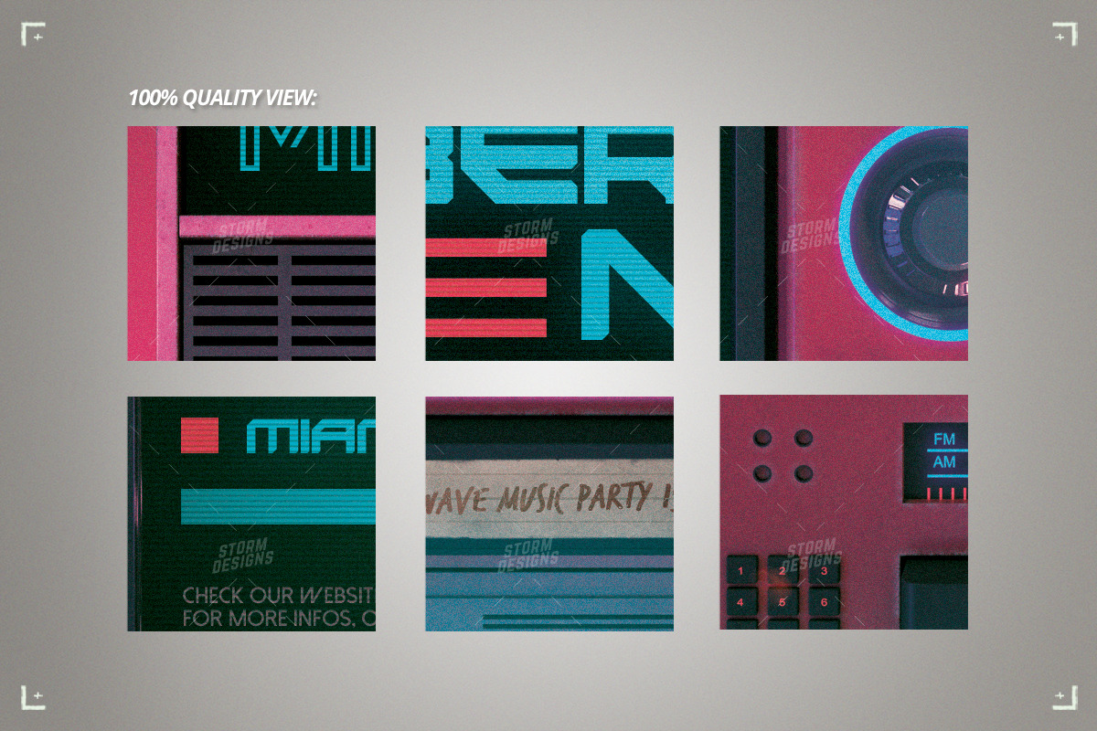 Synthwave Flyer Cyberpunk 1980 Party, a Flyer Template by Storm Pixels (Photo 4 of 4)