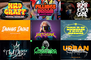 Graffiti Font Bundle - SALE! 90% OFF