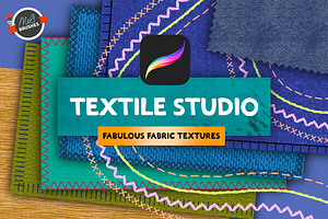Fabric & Stitches procreate brushes, a Brush Add-On by Mels Brushes