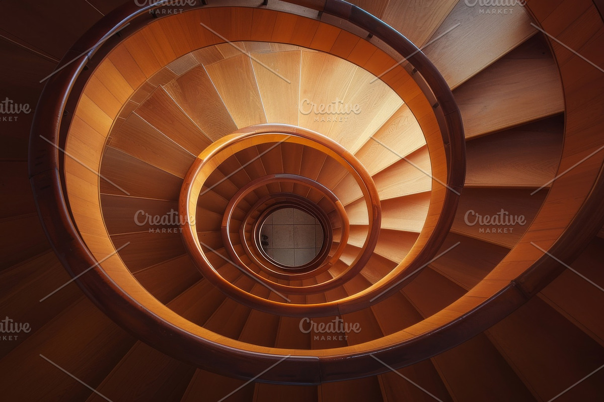 69 Spiral wooden staircases, an Architecture Photo by Handmadefont (Photo 46 of 73)