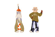 Halloween people set, banner, poster, a Person Illustration by PaperTrident (Thumbnail 4 of 14)