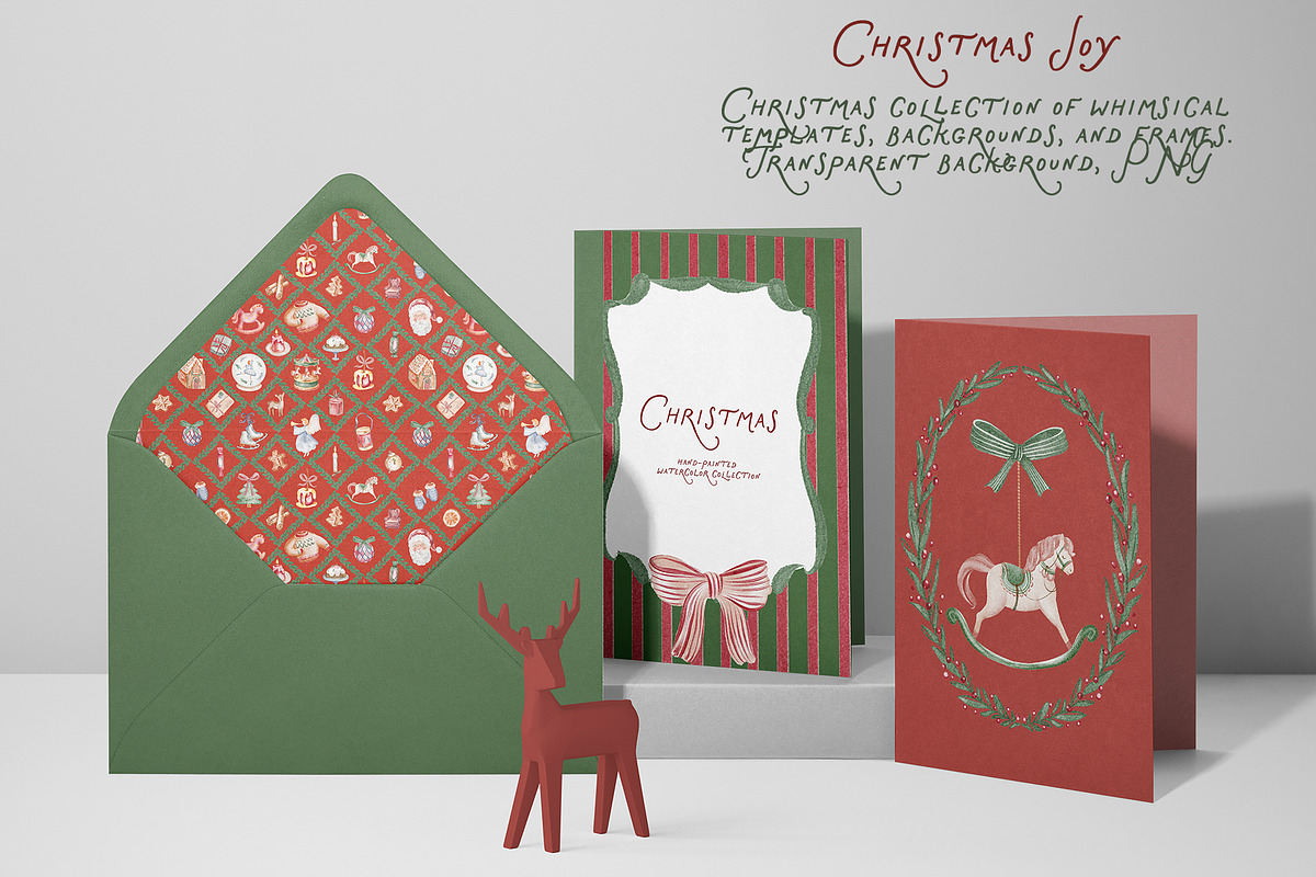Christmas Joy Watercolor Collection, an Object Graphic by LenArt (Photo 4 of 16)