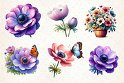 Anemone Flower Bloom Clipart, an Illustration by Dream Creation (Thumbnail 6 of 6)