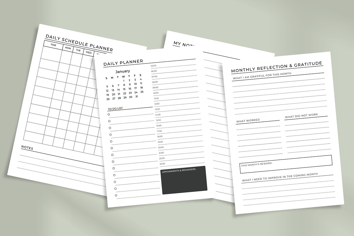 personal planner template canva, a Templates & Theme by Elegant_Studio44 (Photo 9 of 10)