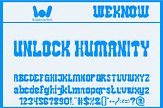 Unlock Humanity font, a Font by weknow (Thumbnail 1 of 8)