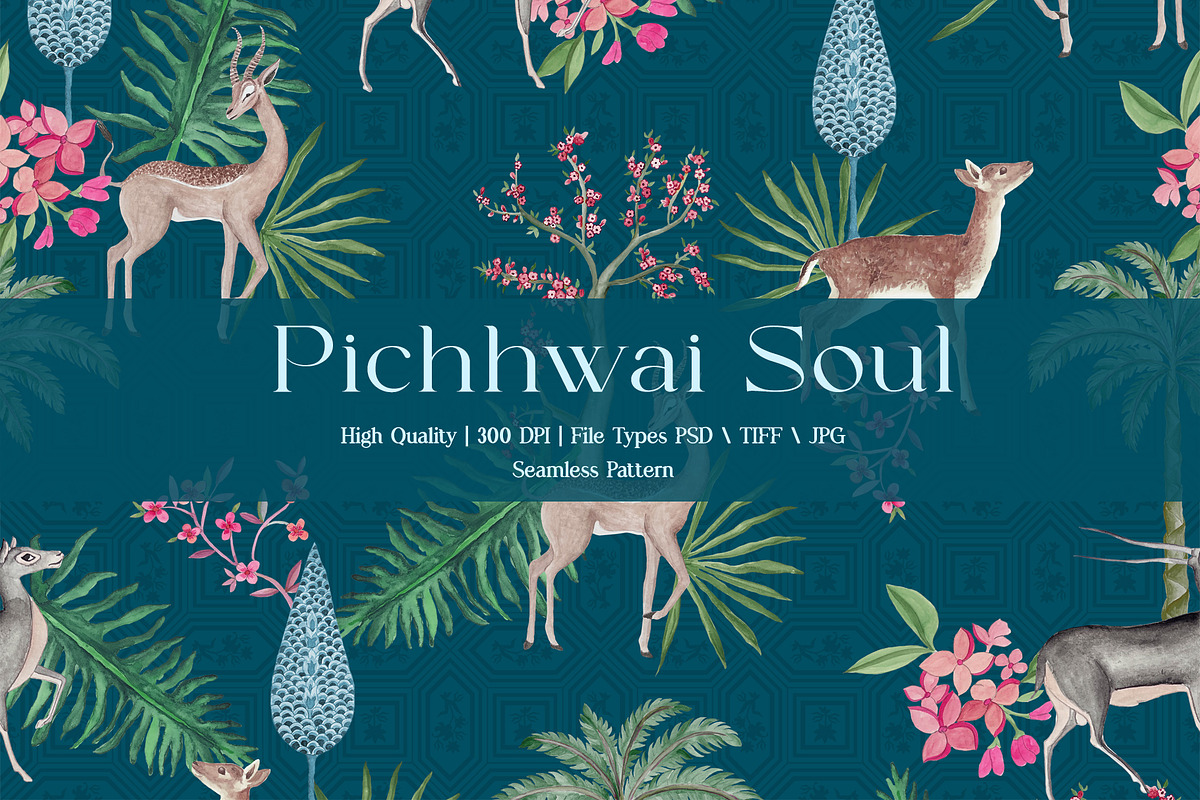 Pichhwai Soul Prints & Patterns, a Pattern Graphic by GND ART STUDIO (Photo 1 of 8)