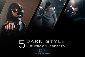 5 Dark style Lightroom presets