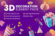 Decoration 3D Element Pack, a 3D by Katsu Design (Thumbnail 1 of 3)