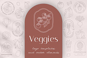 Veggies logo elements and templates, a Graphic by Vasylyka (Thumbnail 1 of 11)
