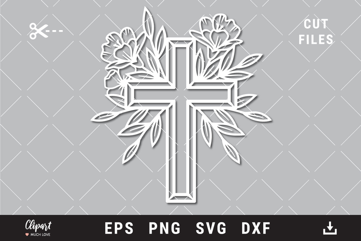 Flower Cross SVG, Faith Cross SVG, an Object Graphic by ClipartMuchLove (Photo 5 of 6)