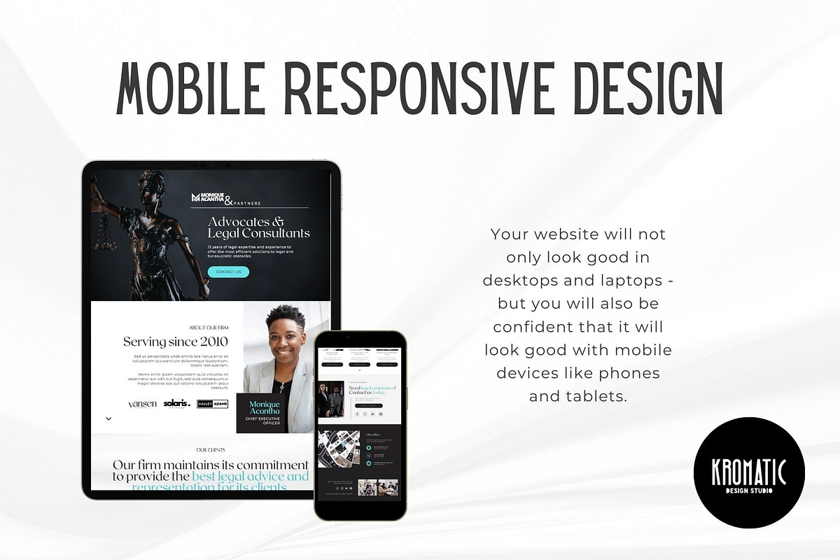 Law Firm Canva Website Template, a Landing Page Template by Kromatic Design Studio (Photo 6 of 8)