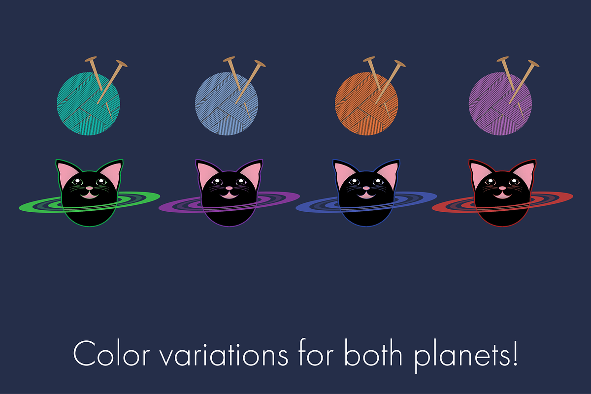Planet Meow - 40 Alien Cat Elements, an Illustration by Hunt Family Design (Photo 4 of 5)