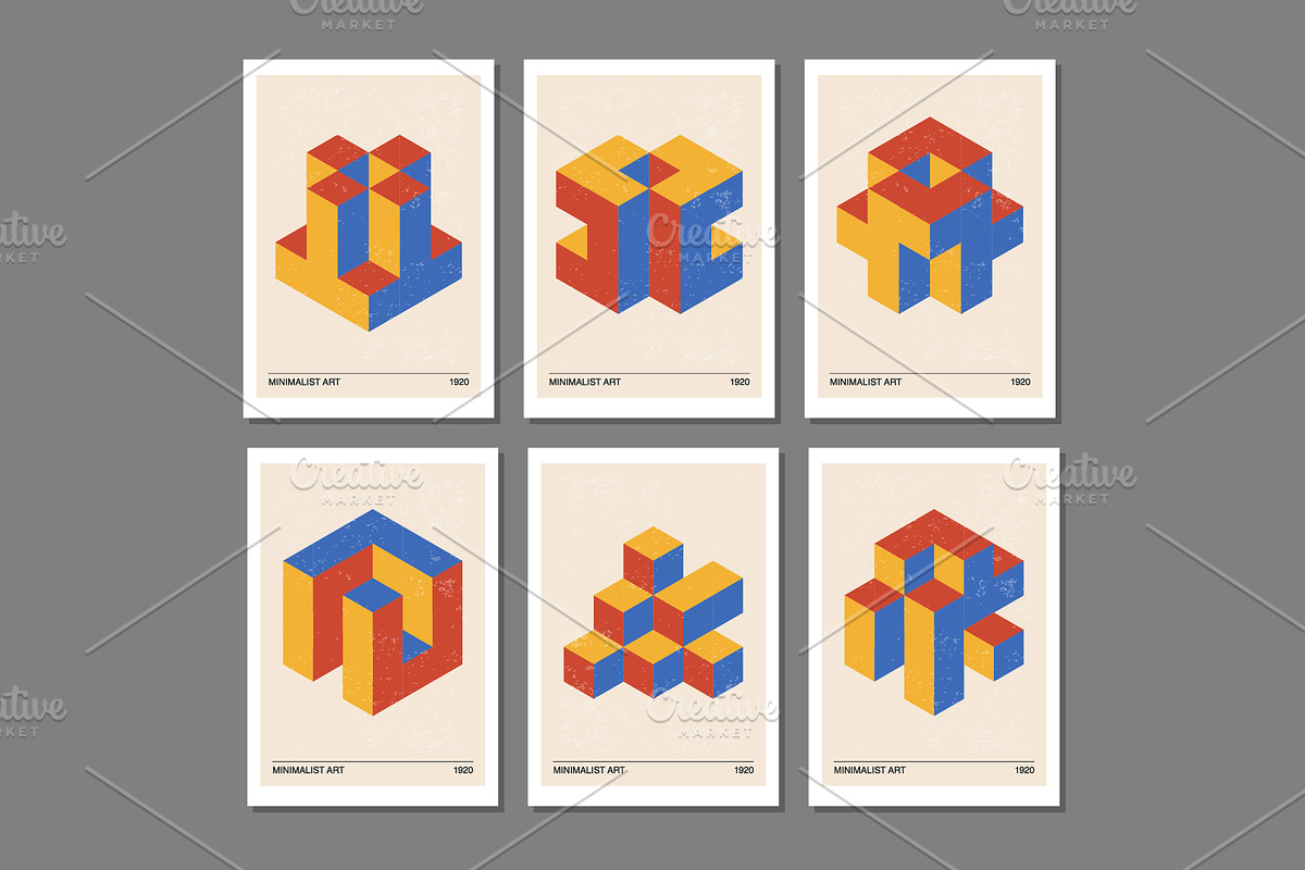 3D Geometry Printable Wall Art Set, a Background Graphic by C Design Studio (Photo 21 of 28)