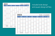 Calendar 2023 Planner Simple Style, a Stationery Template by WORAKAMON Design Studio (Thumbnail 3 of 4)