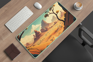 Desk Mat Mockup Fully Editable