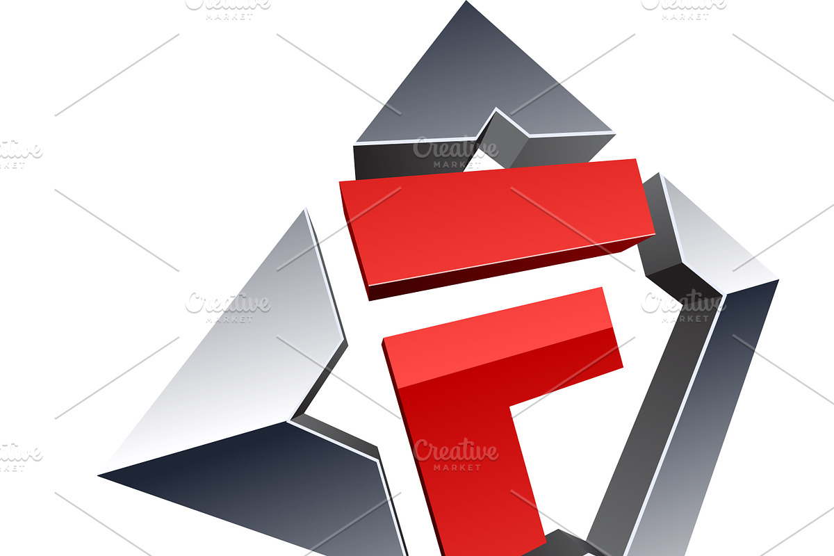 Creative abstract 3d alphabet preview 2