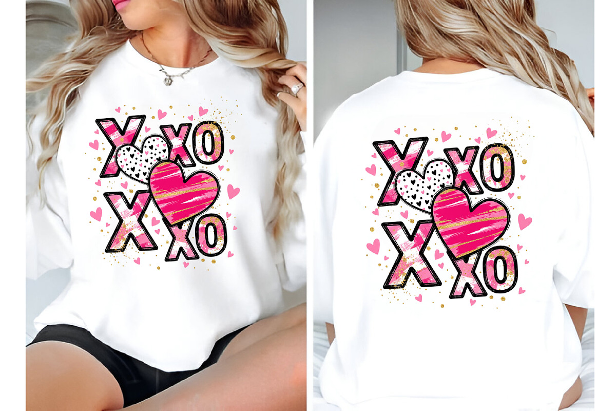 XOXO Valentine Day Heart PNG, an Illustration by SinaCreation (Photo 3 of 11)