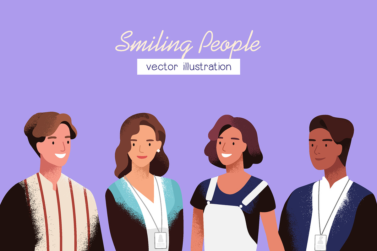 Smiling people, a Person Illustration by Good Studio