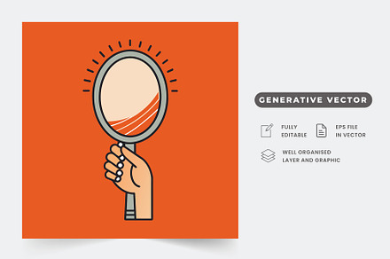 A simple, flat design of a hand hold, a Graphic by Iftikhar Alam