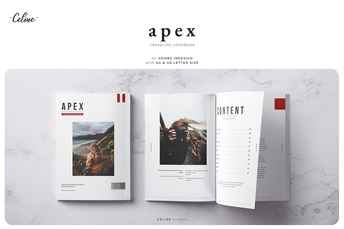 APEX Traveling Lookbook Template, a Magazine Template by Celine Studio (Photo 1 of 9)