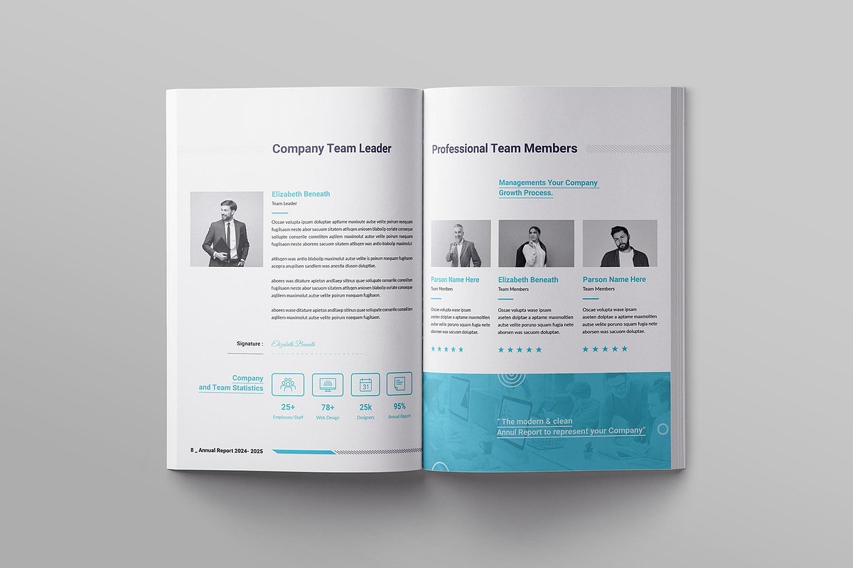 Annual Report Design Template| Canva, a Brochure Template by ElvinPrint (Photo 6 of 11)