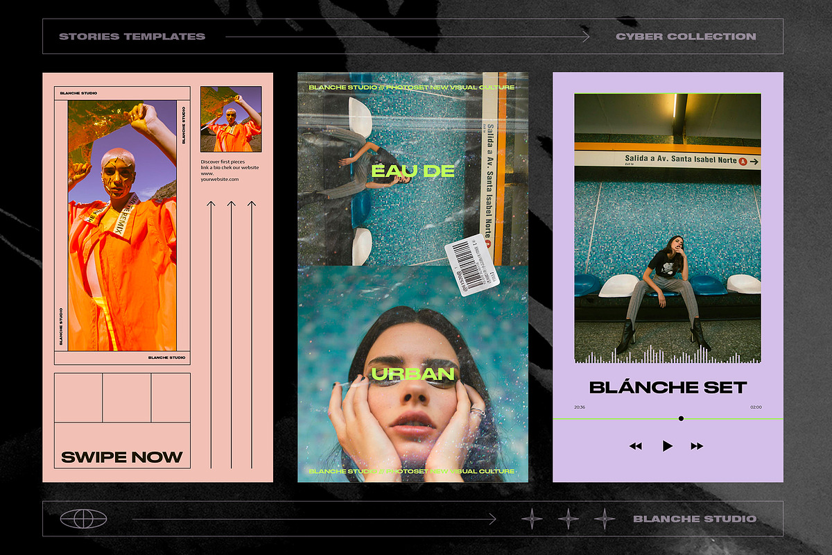 CYBERPUNK Instagram Templates, a Social Media Template by BlancheStudio (Photo 5 of 14)