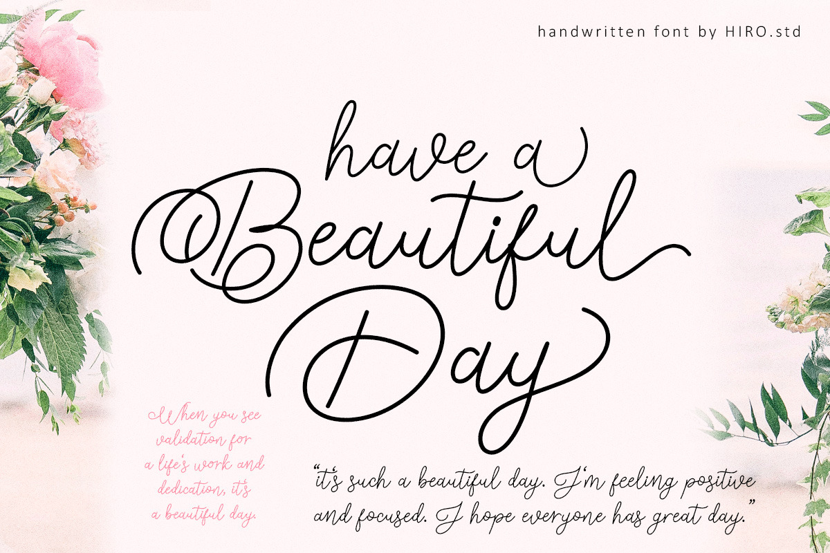 Feels so Good - Script Font, a Script Font by HIRO.std (Photo 2 of 10)
