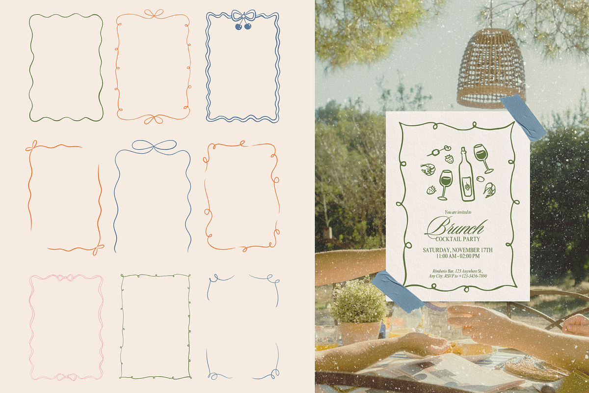 78 Whimsical Retro Vector Frames, a Decorative Illustration by Veronika Gotovceva (Photo 5 of 11)