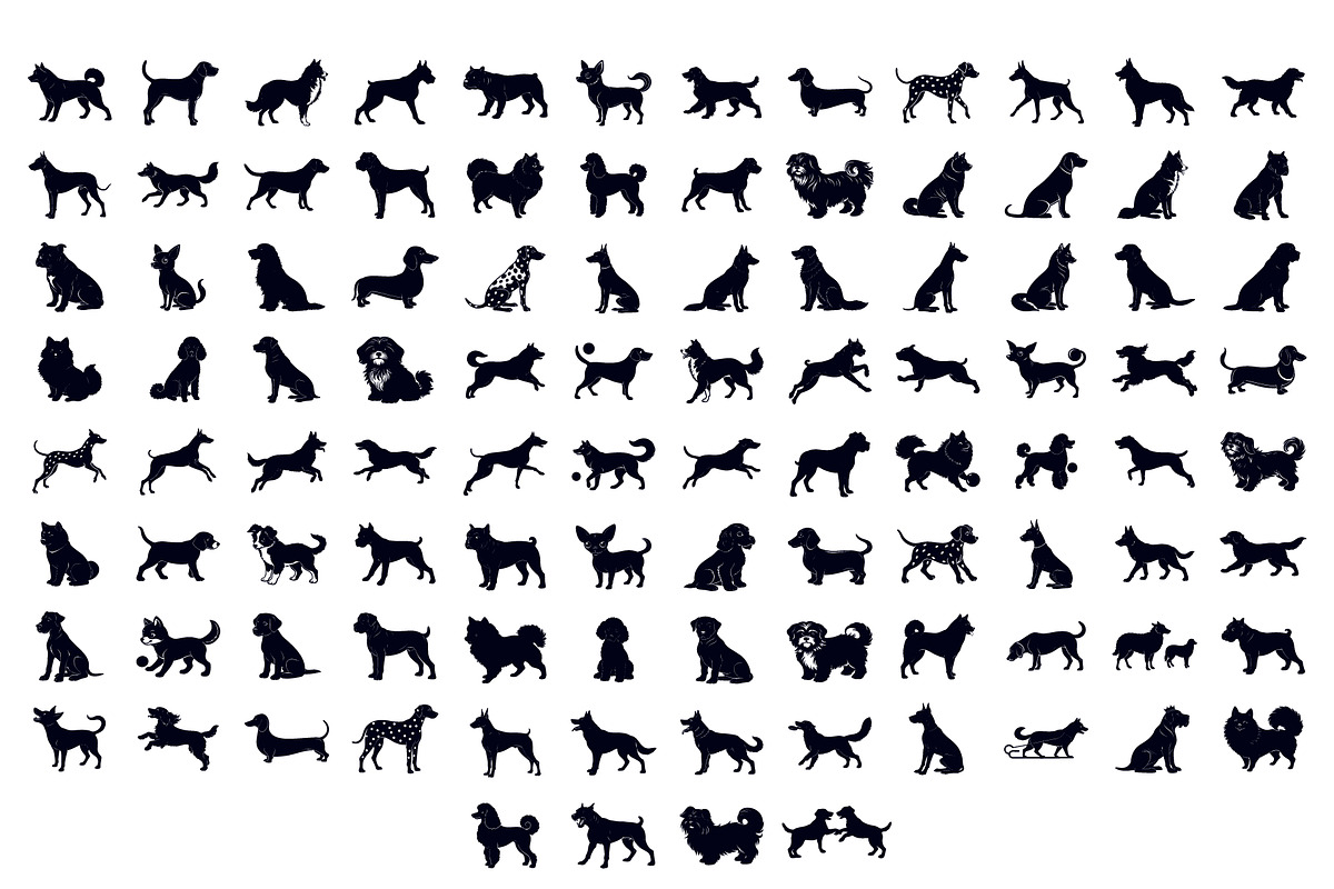 Dog Silhouette Bundle, an Illustration by Creative_View (Photo 4 of 4)