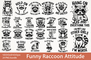 Funny Raccoon, Raccoon Quotes PNG, an Object Graphic by GlitterCraft
