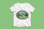mountain view in the morning, a Seasonal Illustration by gunaonedesign (Thumbnail 3 of 5)