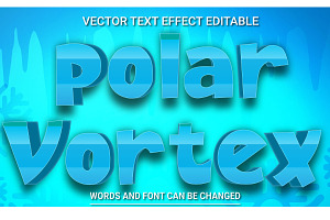 Polar Vortex Vector 3d Editable Text