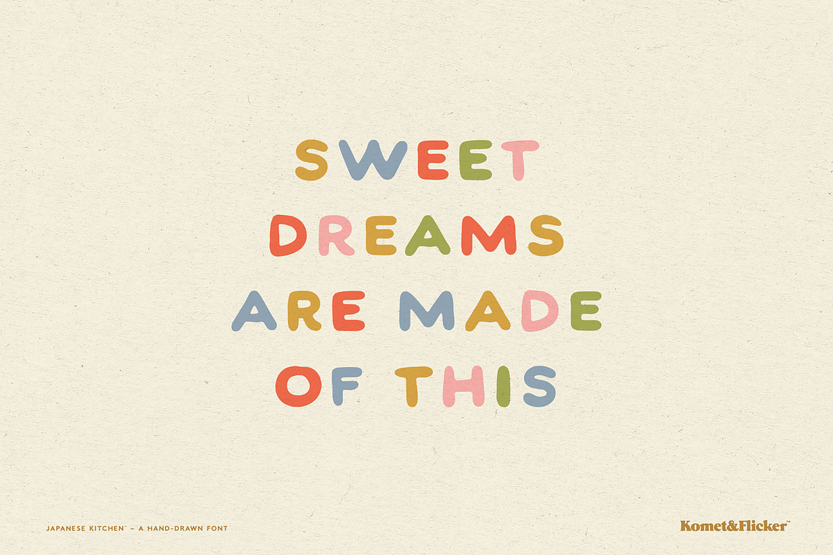 Japanese Kitchen, a Handwritten Font by Komet & Flicker (Photo 9 of 13)