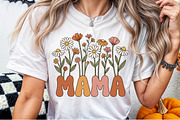 Retro Mama , Mom Flower Mother's Day, a Seasonal Illustration by Sublimation Artist (Thumbnail 6 of 9)