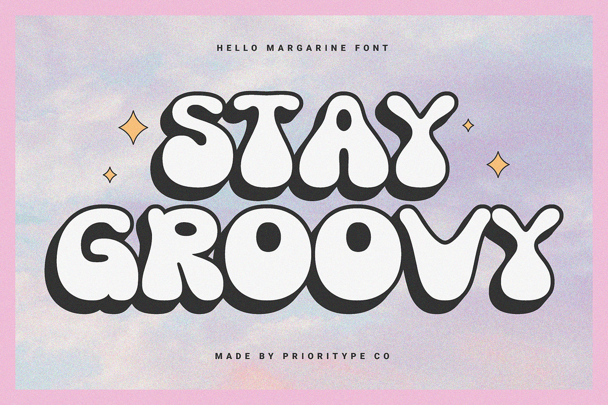Hello Margarine - Groovy Font, a Font by Prioritype Co (Photo 2 of 10)