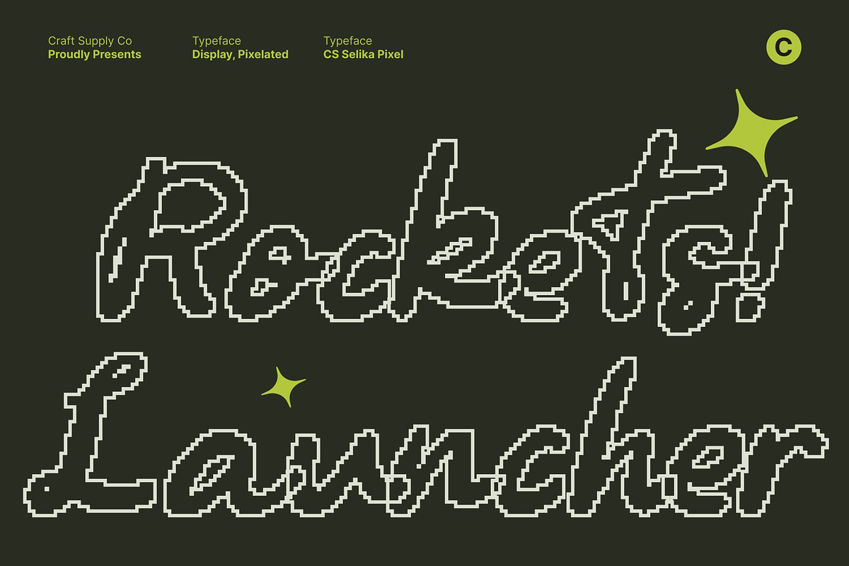 CS Selika Pixel, a Script Font by Craft Supply Co. (Photo 6 of 8)