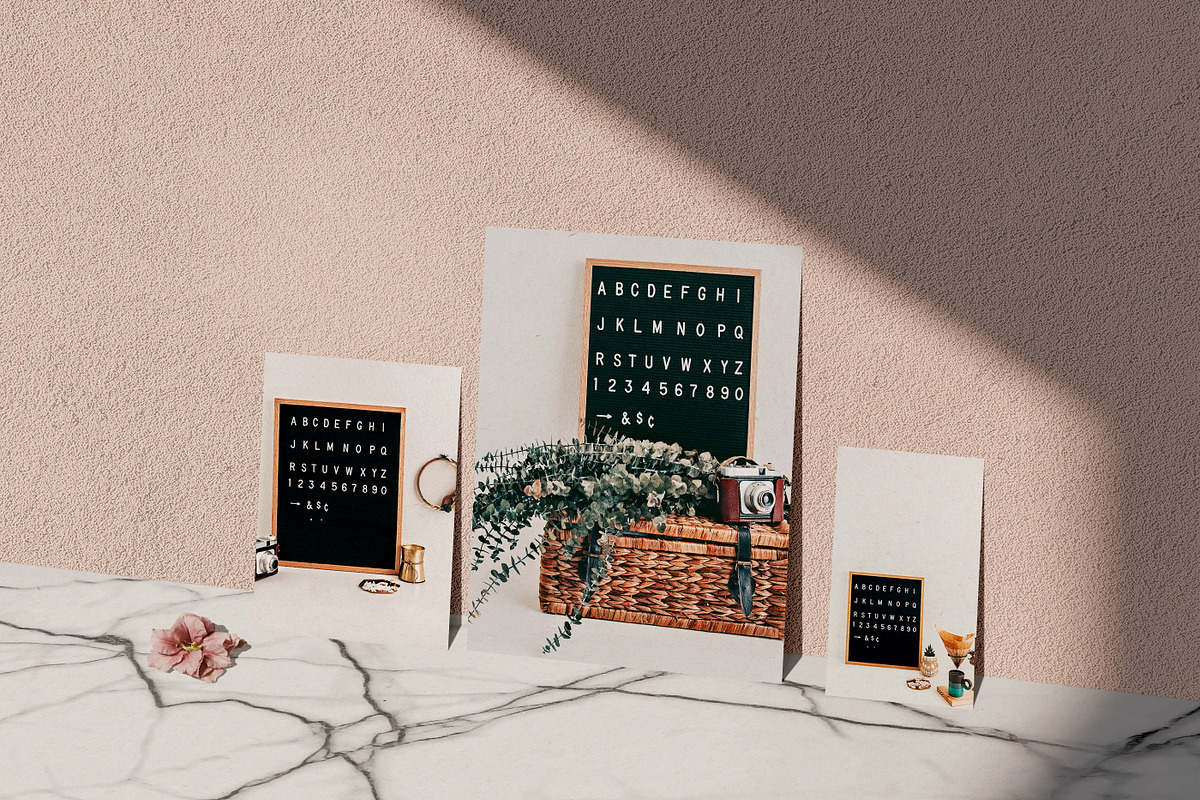 Felt Letter Board Mockup Bundle PSD, a Background Photo by Munopia (Photo 2 of 12)